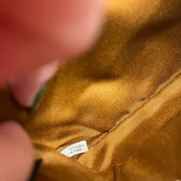 Coach Brown Leather and Sherpa Trim Large Wristlet - Picture 9 of 9